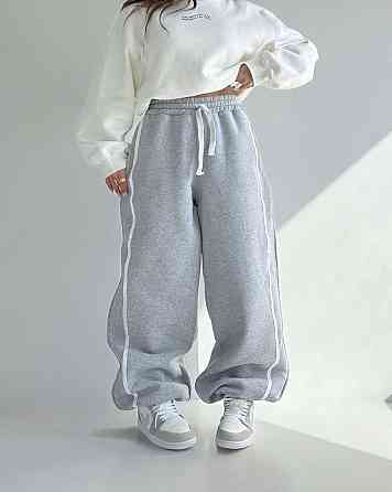 Стильні жіночі штани тринитка на флісі. Меланж Одеса