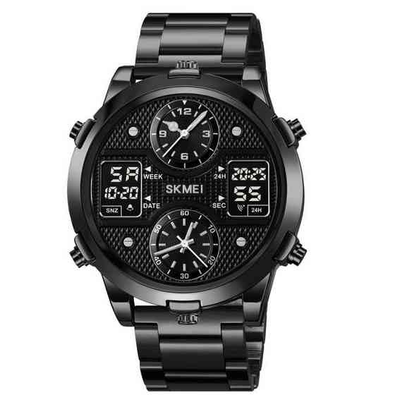 Чоловічі годинники на ланцюжку на подарунок SKMEI 2212SBKBK Годинники руку для чоловіка NI-52 Івано-Франківськ
