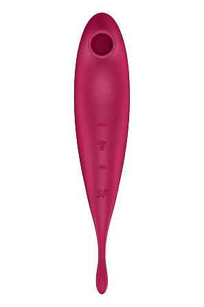 Смарт-вибратор для клитора с вакуумной стимуляцией Satisfyer Twirling Pro+ dark red Sex Aura Киев