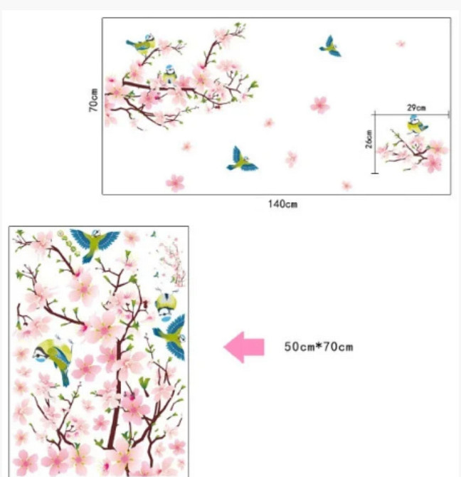 Интерьерная наклейка на стену Цветущая яблуня Киев - изображение 4