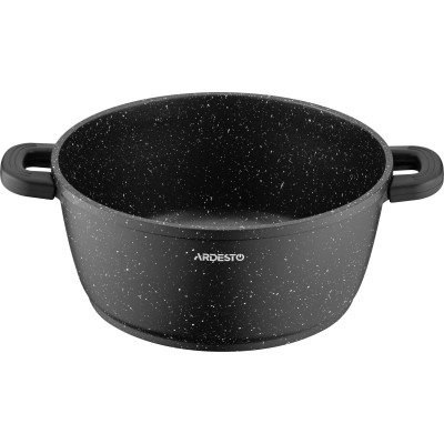 Каструля Ardesto Gemini Anzio скляна кришка 24 см 4,4 л чорна (AR2424GE) Вінниця - фото 6