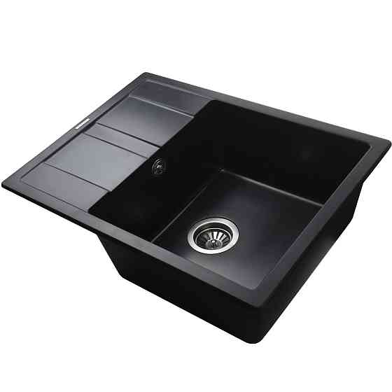 Гранітна мийка Mira ONZA чорний 650 х 500 мм Київ