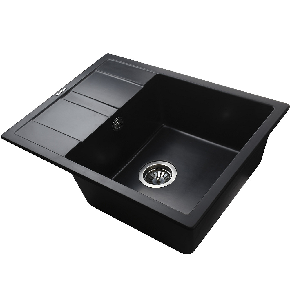 Гранітна мийка Mira ONZA чорний 650 х 500 мм Тернопіль - фото 4