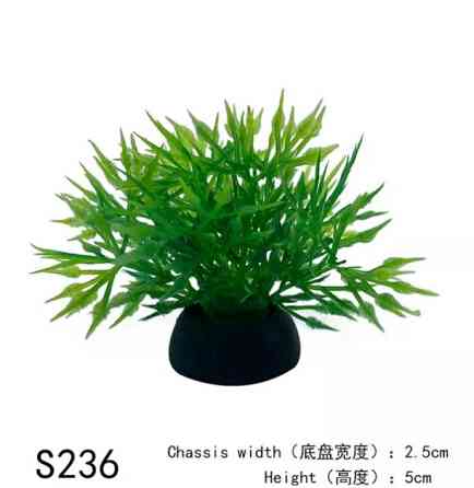 Штучні водорості в акваріум та тераріум зелені - висота 5см, пластик Київ