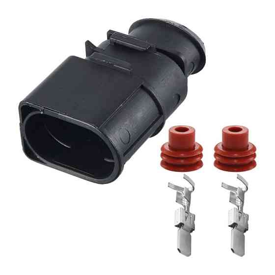 Роз'єм конектор 2-кон., Насос Воздуха, 1J0973852, 1703531, 1-1703531-1, 1703532, 1-1703532-1, Audi, Bugatti, Porsche, Seat 40131 Київ