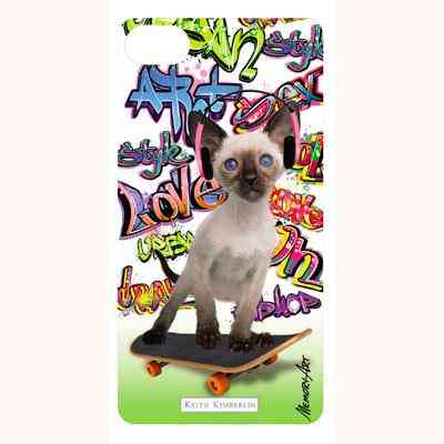 3-D вкладка для iPhone Cat on skateboard Рівне