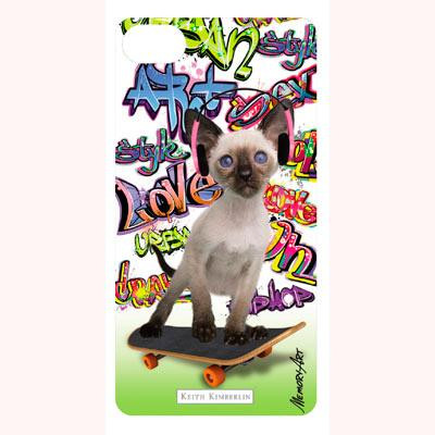 3-D вкладиш для iPhone Cat on skateboard Ровно - изображение 1