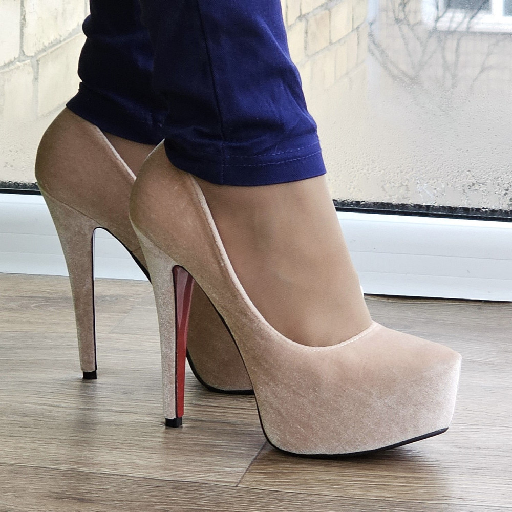 Жіночі Бежеві Туфлі на Каблуку Шпильке Замшеві Модельні (розміри: 36,37,38) - 78-1 Дніпро - фото 5