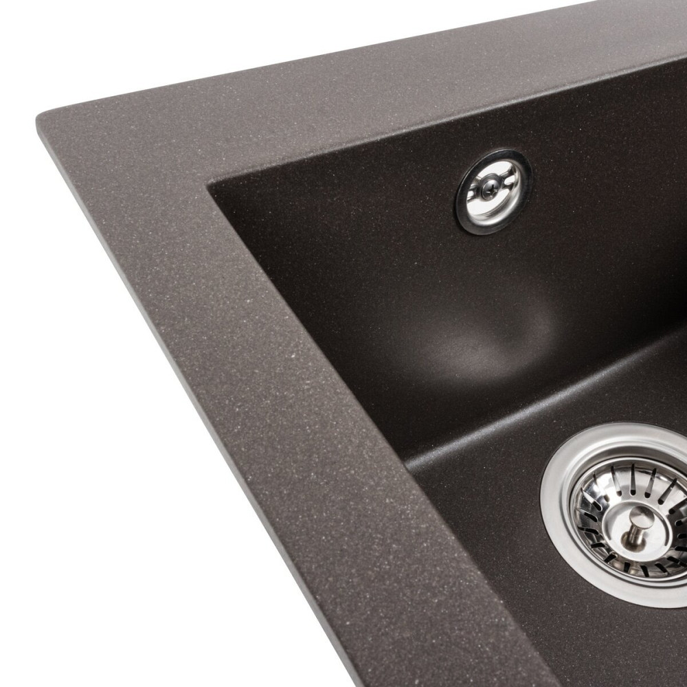 VALESO Гранітна мийка для кухні VALESO 4150 SOKIL матова Темна скеля Київ - фото 5