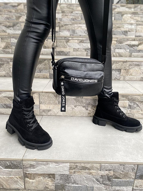 Черевики жіночі ARLEN чорні замша натуральна высота 13 см (БК-16 /1438) (4203) Коломия - фото 6