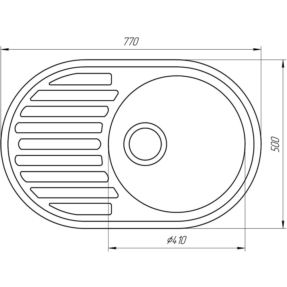 Гранітна мийка Globus Lux OHARA чорний 770х500мм-А0002 Тернопіль - фото 4