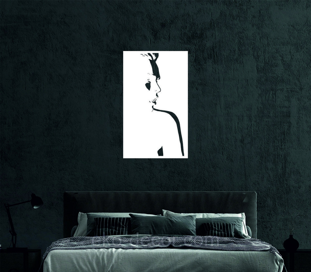 Декоративное настенное Панно «Девушка» Декор на стену 70*42 см, Белый Киев - изображение 4