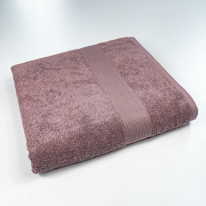 Комплект махровых полотенец с бордюром 2шт GM Textile 50х90см, 70х140см 400г/м2 (Шоколад) Сумы - изображение 2