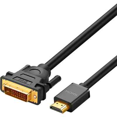 Кабель мультимедійний HDMI M to DVI M 1.5m HD106 black Ugreen (11150) Вінниця