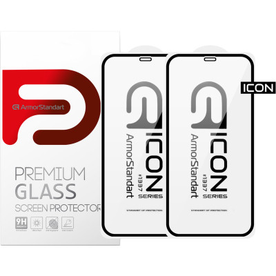 Скло захисне Armorstandart Icon 3D iPhone 12 Pro Max Black 2pcs (ARM59890) Вінниця - фото 1