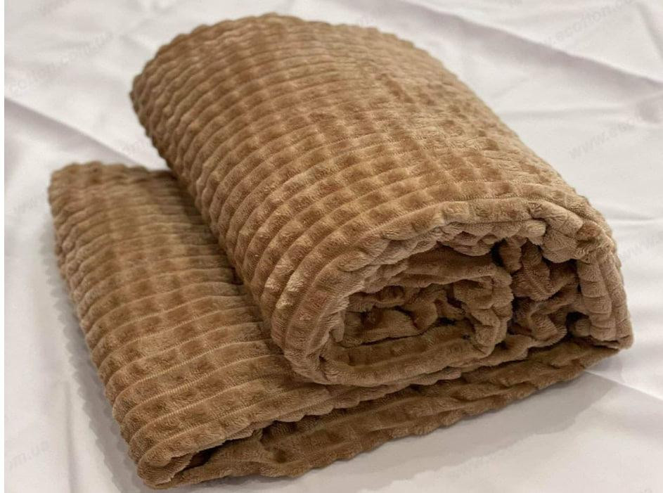 Ecotton Плед Ecotton 200х220 см Well Soft Lux із мікрофібри Camel коричневий Київ - фото 1