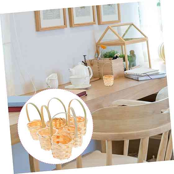 Декоративні плетені міні-кошики для Великодніх яєць та смаколиків 8 шт Луцьк