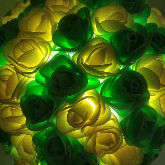 Світильник-нічник "Букет жовто-салатових троянд" Дніпро