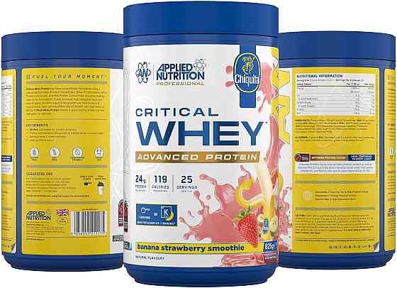 Протеин Applied Nutrition Critical Whey Protein 825 г, Chiquita Banana Strawberry Smoothie Луцк