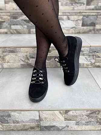 Injers Сліпони жіночі INJERS 195 чорні (весна-осінь, замша натуральна) (1305) 37р.38р. Коломия