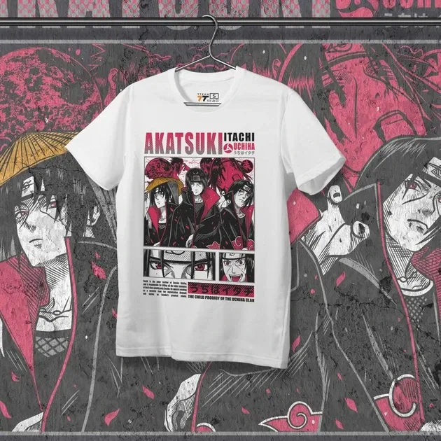 Футболка для підлітка хлопчика з принтом Наруто Итачи Учиха 7 WE Розмір 160 Anime10728 Дніпро - фото 1
