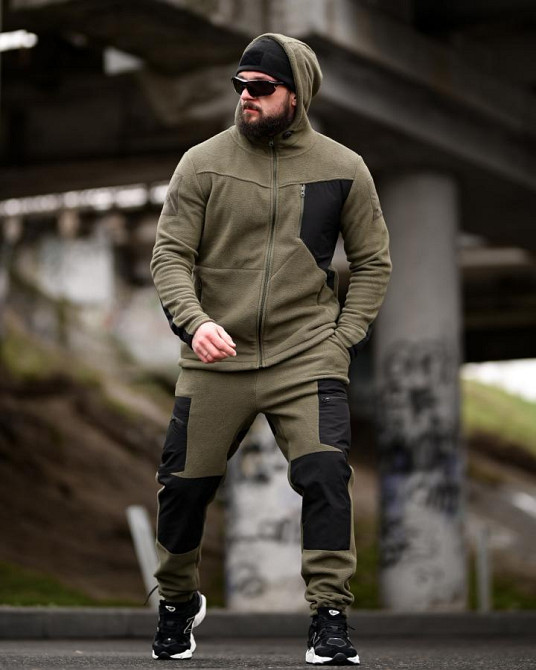 Флісовий спортивний тактичний костюм TARANTUL oliva/black Т46552 Одеса - фото 3