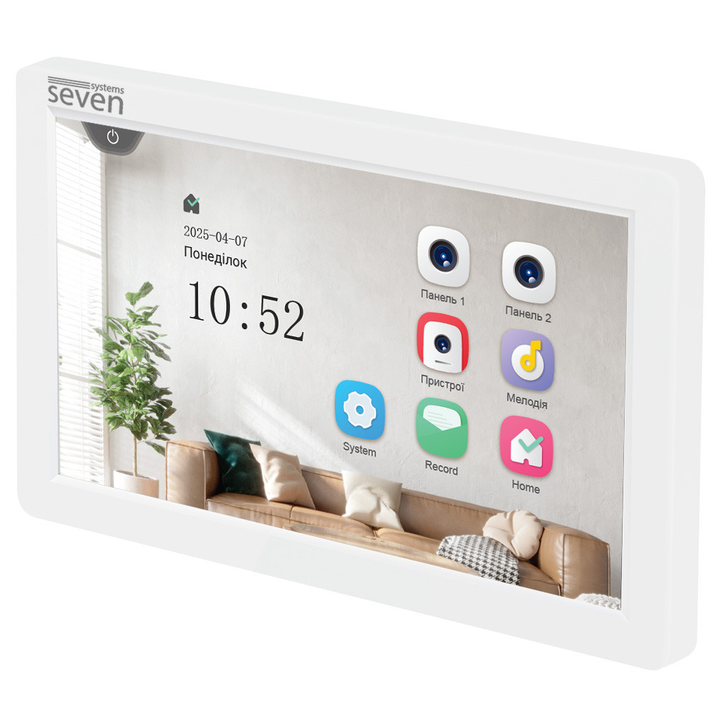 Видеодомофон 7 дюймов SEVEN DP-7570 FHD IPS white Киев - изображение 3