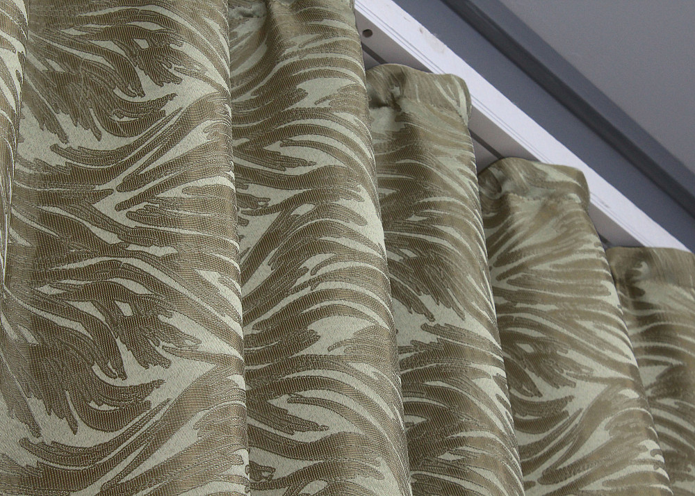 Комплект коротких штор VR-Textil Жаккард Magic № 1603ш Бежевый с золотистым 145х170 см 2 шт (35-0248) Киев - изображение 8