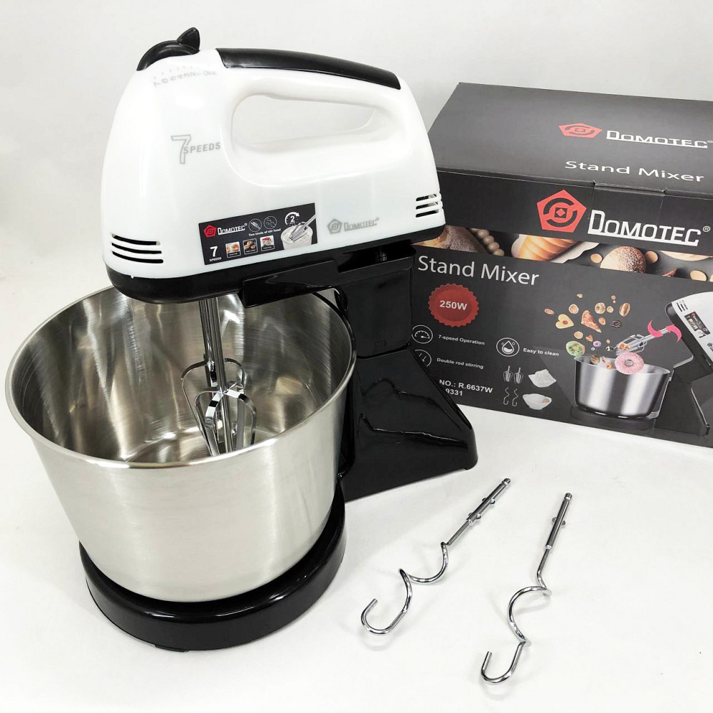 Миксер бытовой кухонный Domotec, Миксер для теста на ватрушки ручной 7 скоростей SW-17 Львов - изображение 2