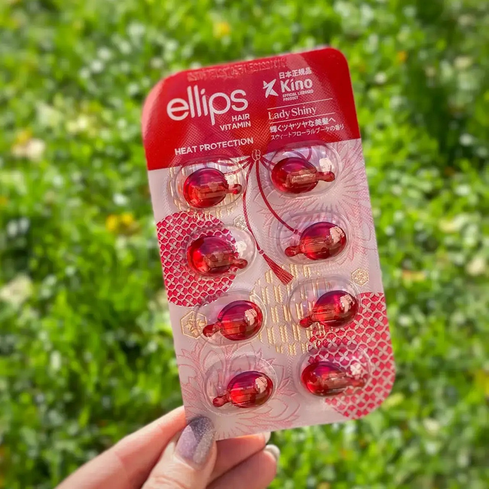 Вітаміни-олія для волосся М'якість Сакури Lady Shiny with Cherry Blossom Ellips 8 шт Київ - фото 2