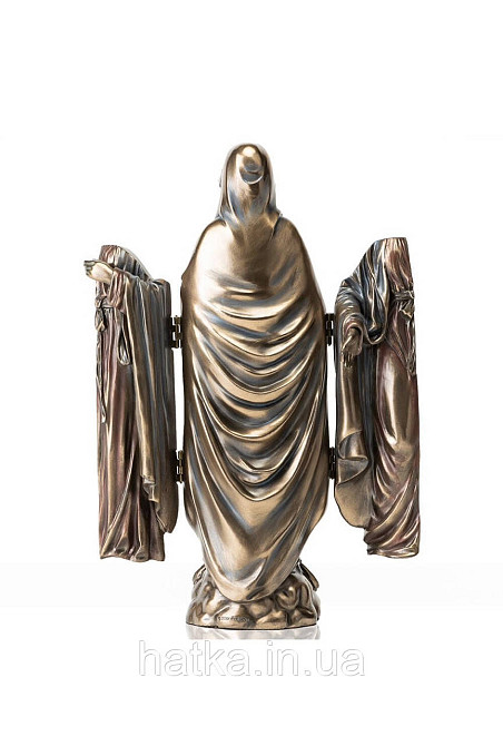 Статуетка триптих Veronese "Богородиця, Діва Марія" 77749A4  біблейський сюжет із бронзовим покриттям Київ - фото 4