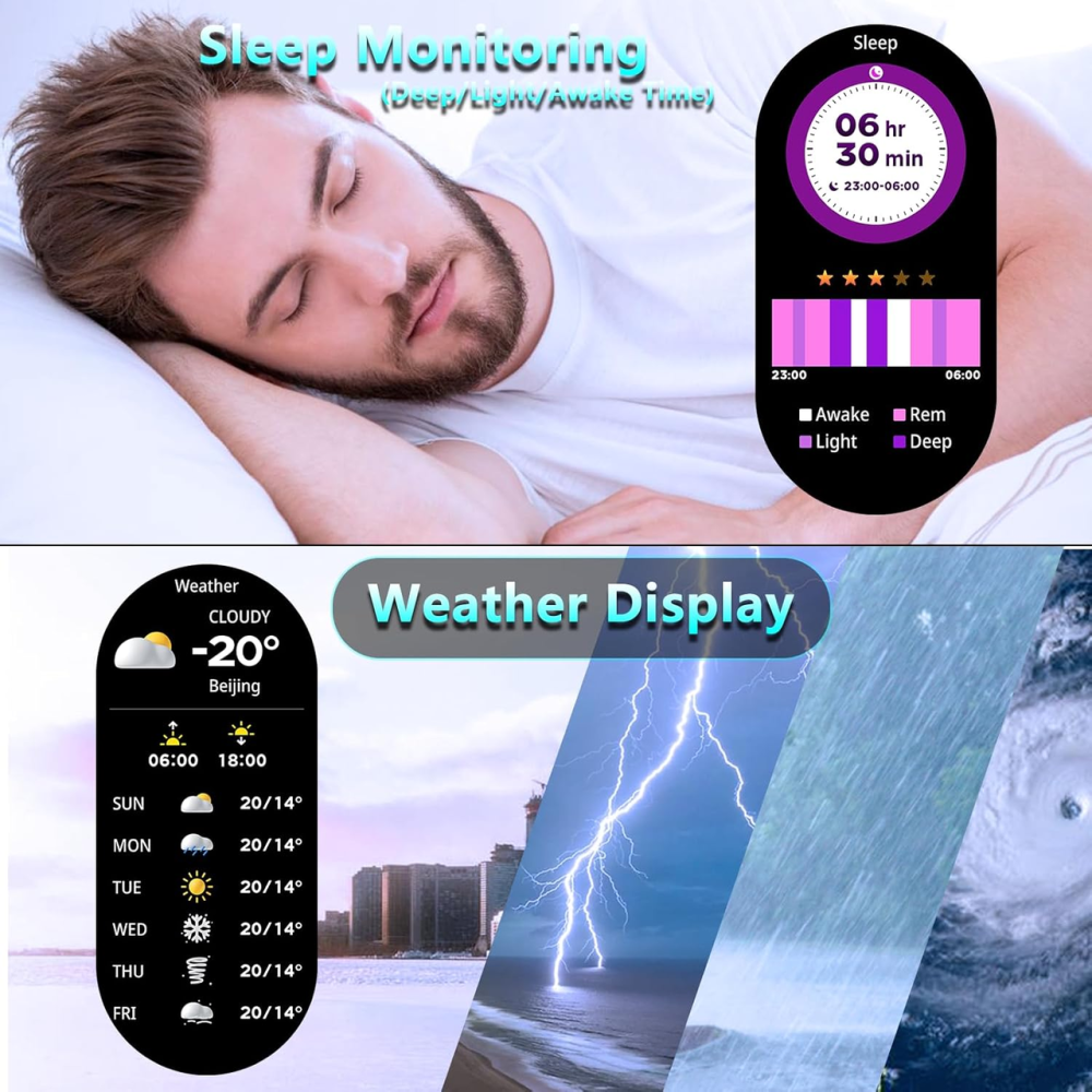 Смарт-годинник Mermo AMOLED 1.3", Bluetooth дзвінки, 120+ спортивних режимів, SpO2, IP67, для Android та iPhone Київ - фото 7