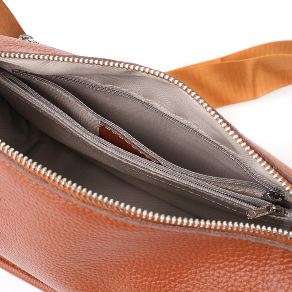 Удобная полукруглая сумка для женщин из натуральной кожи Vintage 22906 Коричневый Киев - изображение 7