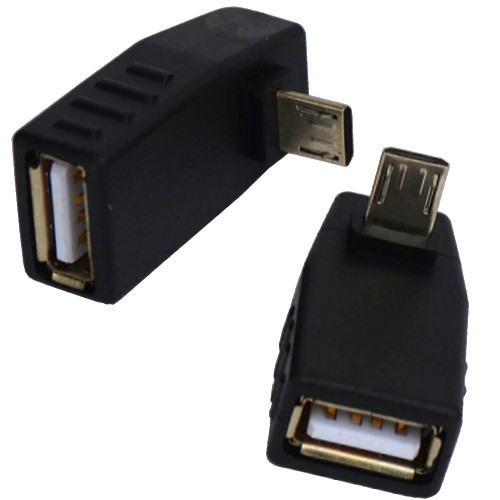 Перехідник , гніздо USB A - шт. micro USB, кутовий Полтава - фото 1