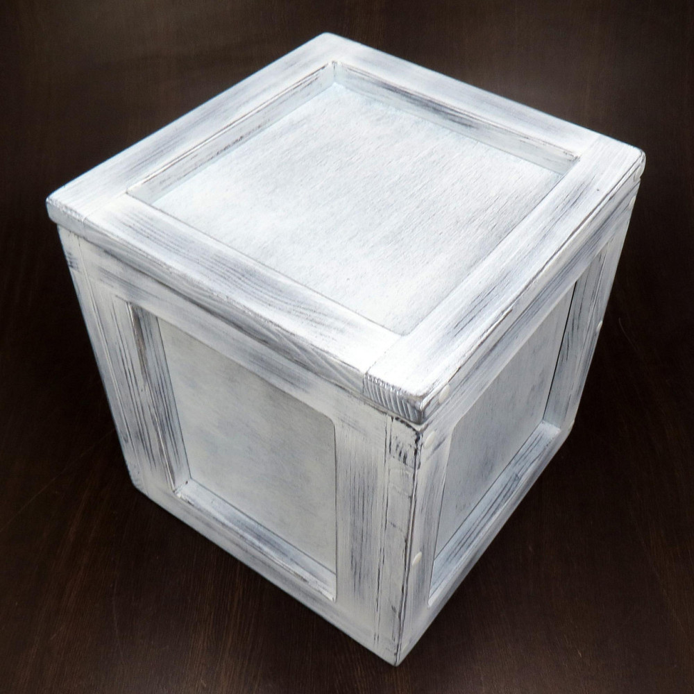 Інтер'єрний декоративний ящик "Аківа 35х35х40" шеббі Миколаїв - фото 4