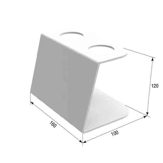 Підставка EKOSTAR для вафельного ріжка на 2шт. Біла. Акрил 3 мм Київ