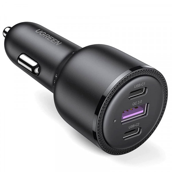 Автозарядка 3xUSB 69W (USB-C+USB-A) QC 3.0 Чорна (CD239) UGREEN (20467) Київ - фото 1