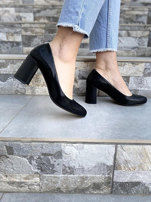 Stepter Туфлі жіночі STEPTER чорні натуральна шкіра каблук 7 см розмір 39 (3867) Коломыя - изображение 10