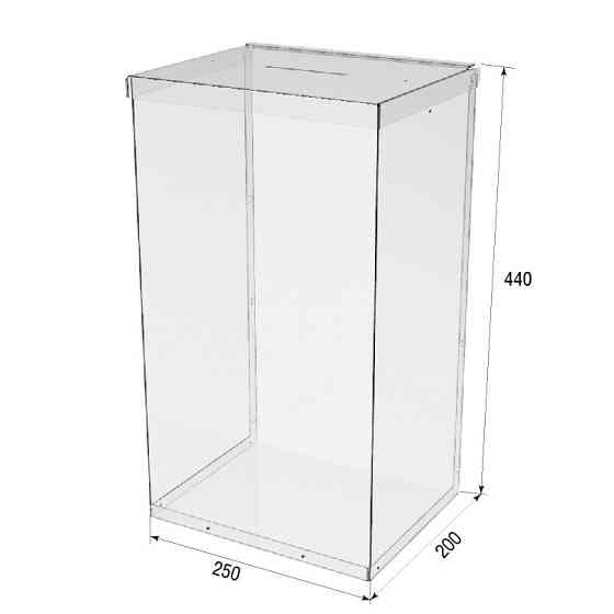 Ящик EKOSTAR без замка для пожертвований и сбора денег 250x200x440. Объем 22 литров Киев