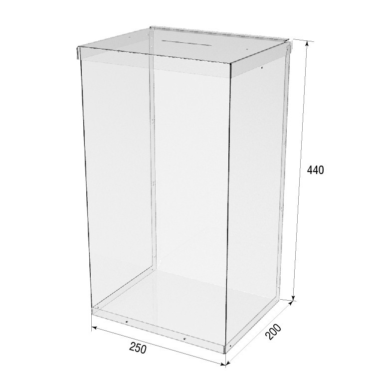 Ящик EKOSTAR без замка для пожертвований и сбора денег 250x200x440. Объем 22 литров Киев - изображение 4