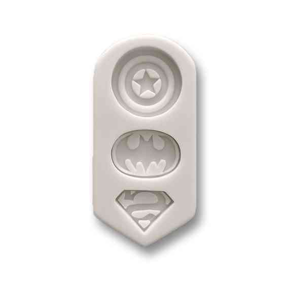 Молд силиконовый Супермен 90 на 41 мм серый Киев