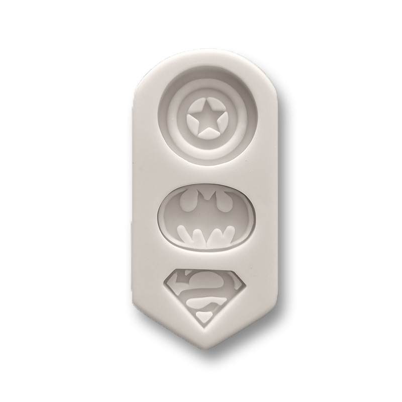 Молд силиконовый Супермен 90 на 41 мм серый Киев - изображение 4