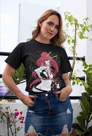 Футболка чоловіча з аніме принтом Аніме Гіфт Йоко Тенген оверсайз (S/M/L) Чорний AnimeJ0521 Дніпро