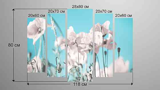 Модульна картина Квіти Маки Art-17_5 Київ