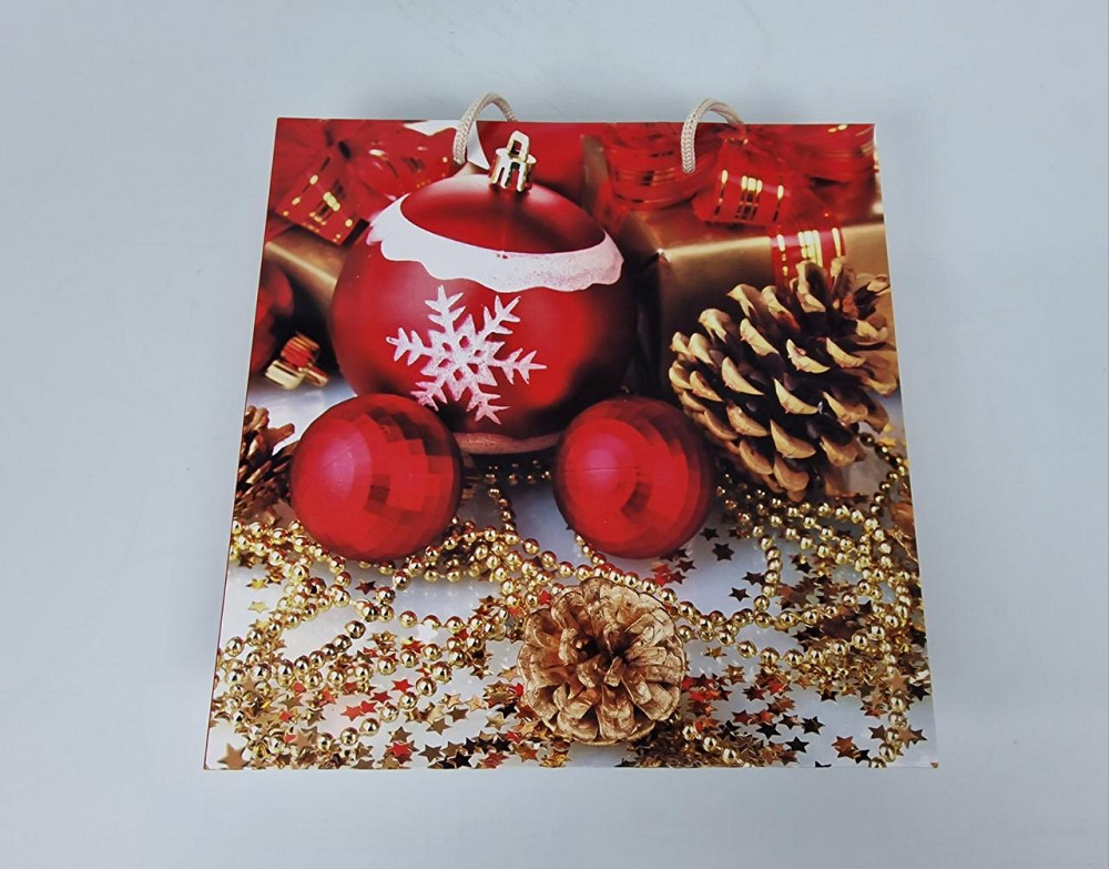 Пакети паперові подарункові, новорічні Квадрат 23*24*10 — 34 (12 шт.) Харків - фото 2