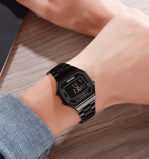 Чоловічий наручний годинник Skmei 1647 (Чорні) Київ - фото 4