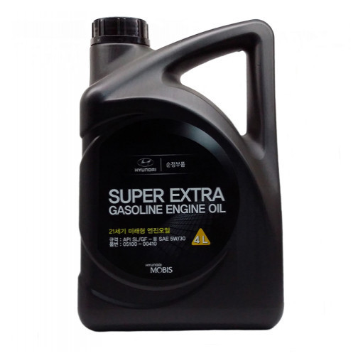 Hyundai/Kia Super Extra Gasoline 5W-30 05100-00410 — Напівсинтетична моторна олива для бензинових двигунів Hyundai та Kia, 4л Ковель - фото 1