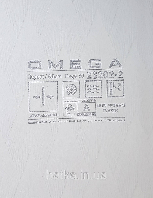 Обои виниловые на флизелине AdaWall Omega1.06х10 геометрия 3д фигуры структурные серебристые  23202-2 Киев - изображение 5