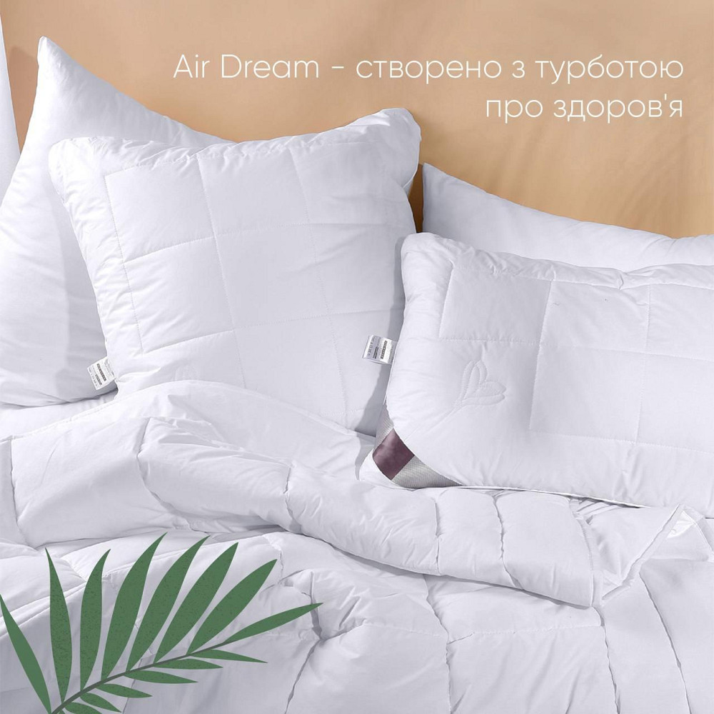 Подушка IDEIA Air Dream Premium біла 50х70 см два чохла з блискавкою (56860880) Чернівці - фото 8
