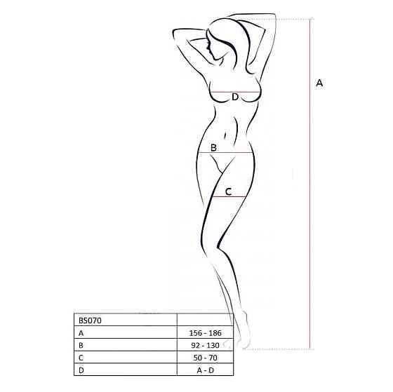 Бодістокінг Passion BS070 red, комбінезон, імітація панчох і ажурного топа Sex Aura Київ
